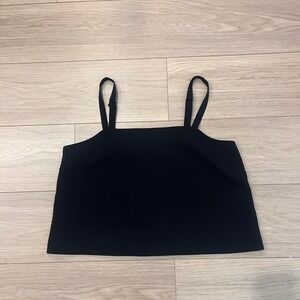 Babaton Black Cropped Cami Women M Minimalist Quiet Luxury Office Chic Casual